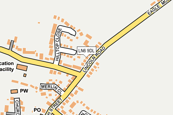 LN6 9DL map - OS OpenMap – Local (Ordnance Survey)