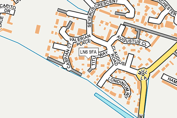 LN6 9FA map - OS OpenMap – Local (Ordnance Survey)