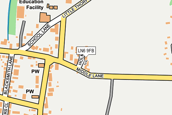 LN6 9FB map - OS OpenMap – Local (Ordnance Survey)