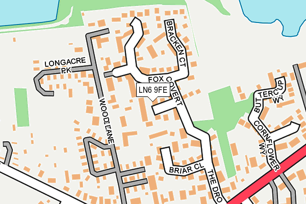 LN6 9FE map - OS OpenMap – Local (Ordnance Survey)