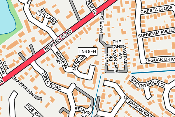 LN6 9FH map - OS OpenMap – Local (Ordnance Survey)