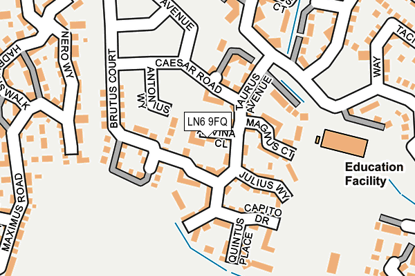 LN6 9FQ map - OS OpenMap – Local (Ordnance Survey)