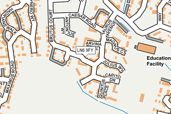 LN6 9FY map - OS OpenMap – Local (Ordnance Survey)
