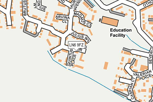 LN6 9FZ map - OS OpenMap – Local (Ordnance Survey)