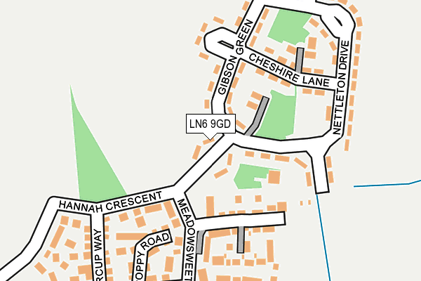 LN6 9GD map - OS OpenMap – Local (Ordnance Survey)