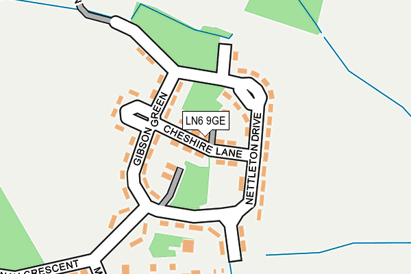 LN6 9GE map - OS OpenMap – Local (Ordnance Survey)