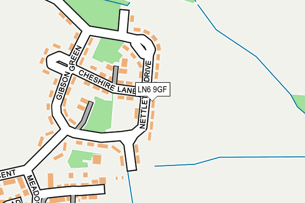 LN6 9GF map - OS OpenMap – Local (Ordnance Survey)