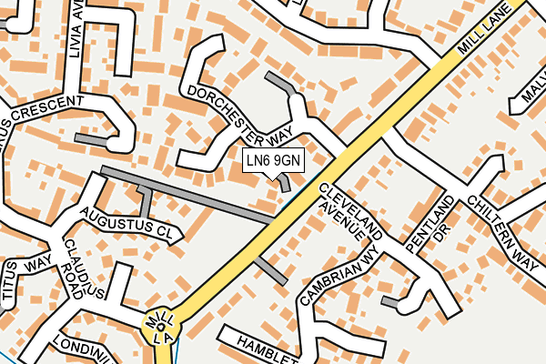 LN6 9GN map - OS OpenMap – Local (Ordnance Survey)