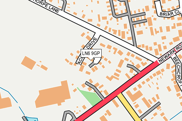 LN6 9GP map - OS OpenMap – Local (Ordnance Survey)