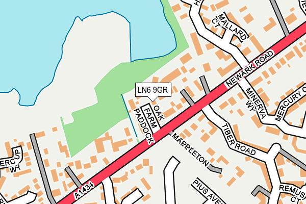 LN6 9GR map - OS OpenMap – Local (Ordnance Survey)