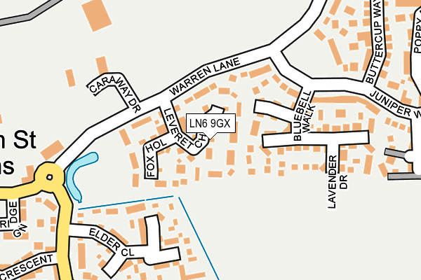 LN6 9GX map - OS OpenMap – Local (Ordnance Survey)