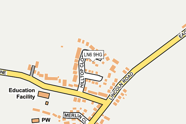 LN6 9HG map - OS OpenMap – Local (Ordnance Survey)