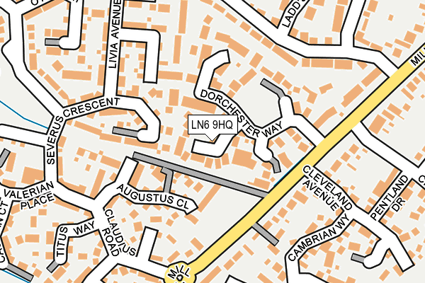 LN6 9HQ map - OS OpenMap – Local (Ordnance Survey)