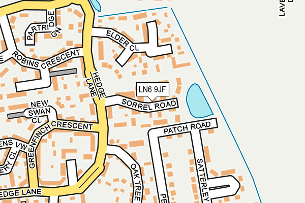 LN6 9JF map - OS OpenMap – Local (Ordnance Survey)