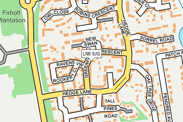 LN6 9JG map - OS OpenMap – Local (Ordnance Survey)