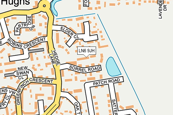 LN6 9JH map - OS OpenMap – Local (Ordnance Survey)