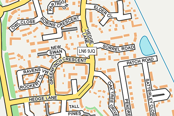 LN6 9JQ map - OS OpenMap – Local (Ordnance Survey)