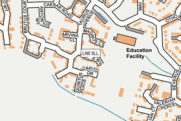 LN6 9LL map - OS OpenMap – Local (Ordnance Survey)