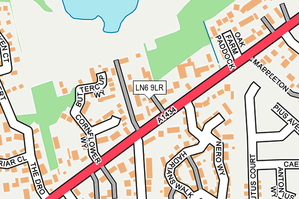 LN6 9LR map - OS OpenMap – Local (Ordnance Survey)