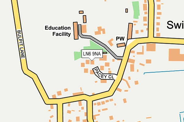 LN6 9NA map - OS OpenMap – Local (Ordnance Survey)