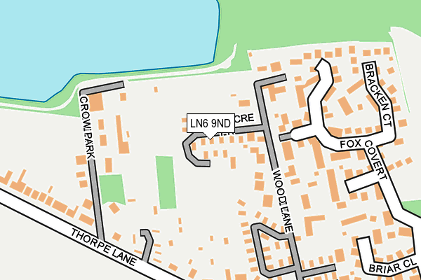 LN6 9ND map - OS OpenMap – Local (Ordnance Survey)