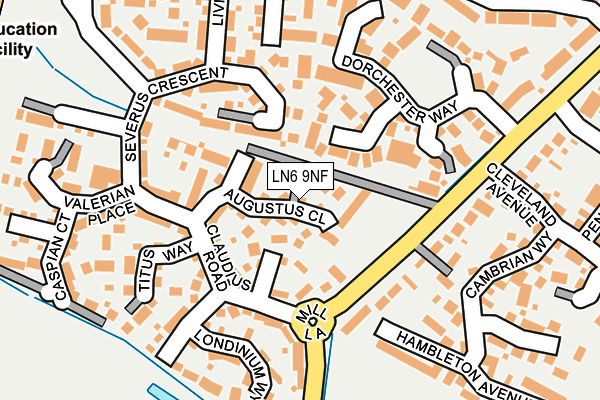 LN6 9NF map - OS OpenMap – Local (Ordnance Survey)