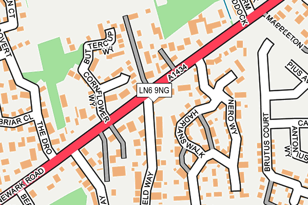LN6 9NG map - OS OpenMap – Local (Ordnance Survey)