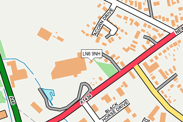 LN6 9NH map - OS OpenMap – Local (Ordnance Survey)