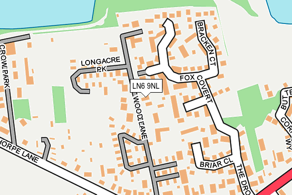 LN6 9NL map - OS OpenMap – Local (Ordnance Survey)