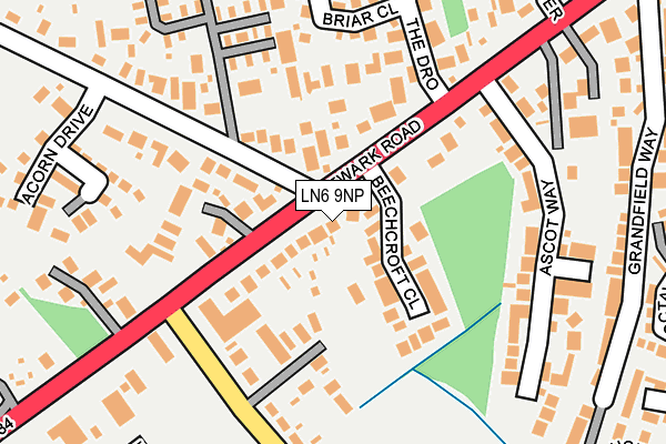 LN6 9NP map - OS OpenMap – Local (Ordnance Survey)