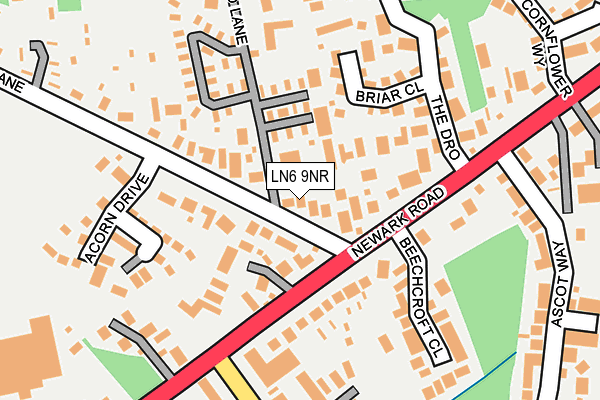 LN6 9NR map - OS OpenMap – Local (Ordnance Survey)