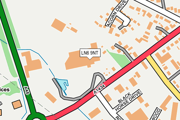 LN6 9NT map - OS OpenMap – Local (Ordnance Survey)