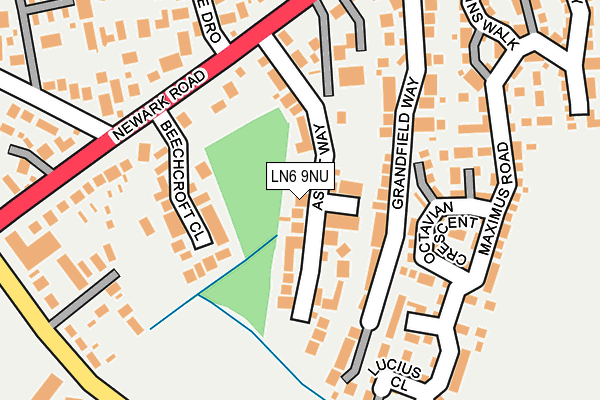 LN6 9NU map - OS OpenMap – Local (Ordnance Survey)
