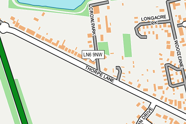 LN6 9NW map - OS OpenMap – Local (Ordnance Survey)
