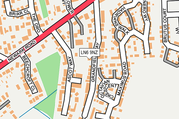 LN6 9NZ map - OS OpenMap – Local (Ordnance Survey)