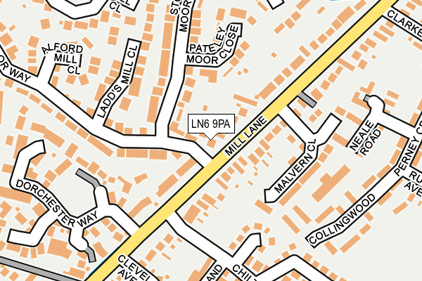 LN6 9PA map - OS OpenMap – Local (Ordnance Survey)