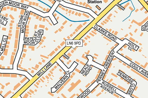 LN6 9PD map - OS OpenMap – Local (Ordnance Survey)