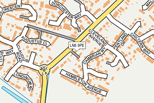 LN6 9PE map - OS OpenMap – Local (Ordnance Survey)
