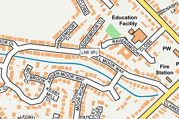 LN6 9PJ map - OS OpenMap – Local (Ordnance Survey)