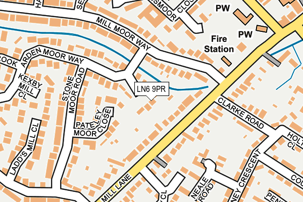 LN6 9PR map - OS OpenMap – Local (Ordnance Survey)