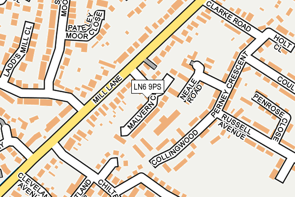 LN6 9PS map - OS OpenMap – Local (Ordnance Survey)
