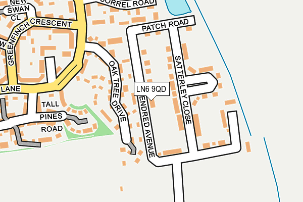 LN6 9QD map - OS OpenMap – Local (Ordnance Survey)