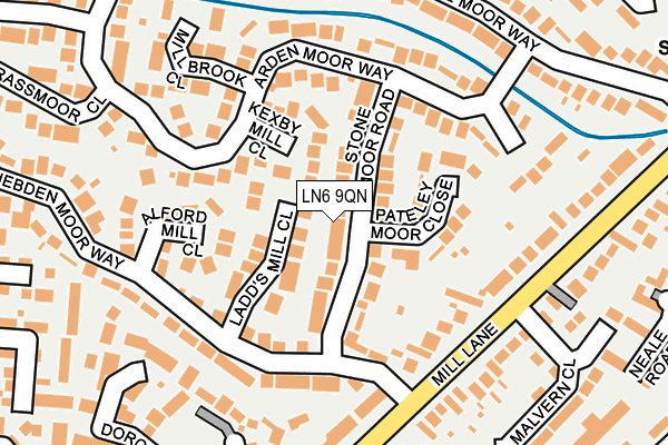LN6 9QN map - OS OpenMap – Local (Ordnance Survey)