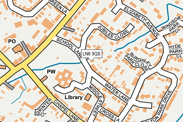 LN6 9QS map - OS OpenMap – Local (Ordnance Survey)