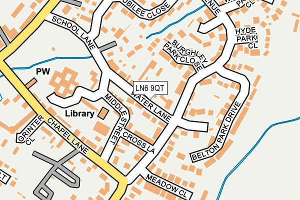 LN6 9QT map - OS OpenMap – Local (Ordnance Survey)