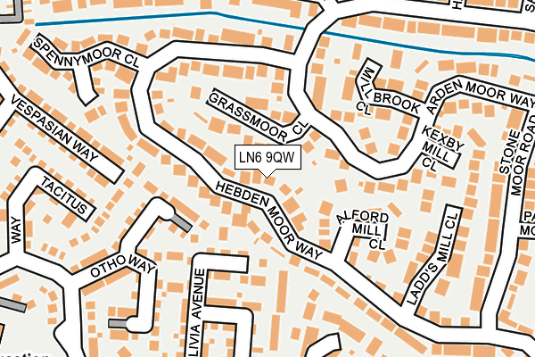 LN6 9QW map - OS OpenMap – Local (Ordnance Survey)