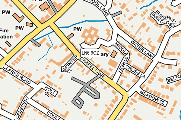 LN6 9QZ map - OS OpenMap – Local (Ordnance Survey)