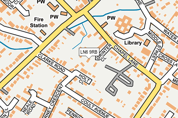 LN6 9RB map - OS OpenMap – Local (Ordnance Survey)