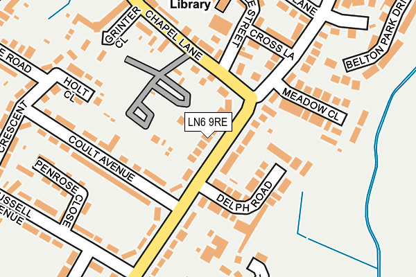 LN6 9RE map - OS OpenMap – Local (Ordnance Survey)