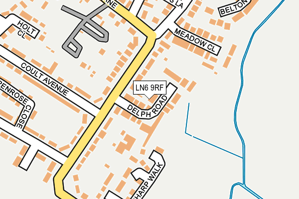 LN6 9RF map - OS OpenMap – Local (Ordnance Survey)